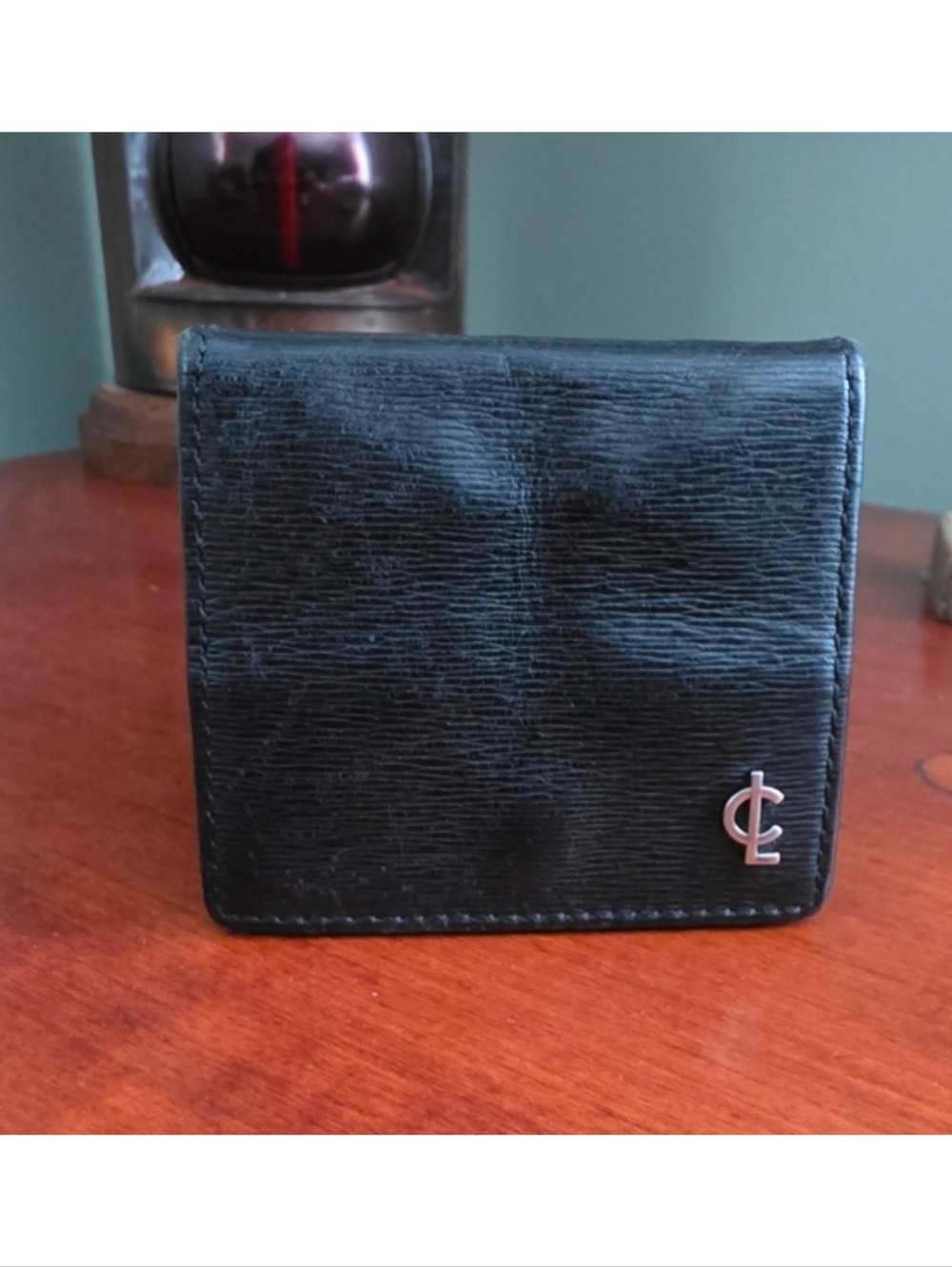 Coach Origami Coin Case Black Leather Snap Wallet Vintage